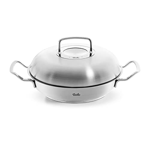 Fissler Original-Profi Collection / Edelstahl-Servierpfanne (Ø 28 cm, 3,0L) runder Bräter mit Hochraum-Deckel, hoher Rand, unbeschichtet - Induktion im Sale