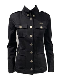 Thumbnail for Aeronautica Militare AF490D Damen Militär Jacke Sweatjacke Blazer Jacke, Schwarz , im Sale