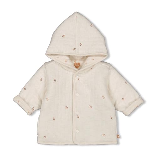 Feetje Baby-Mädchen Jacke mit Kapuze AOP - Little Rosebud, natur melange, 62 im Sale