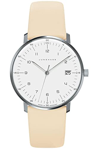 JUNGHANS max Bill Damenuhr mit Saphirglas Beige 47/4252.02 im Sale