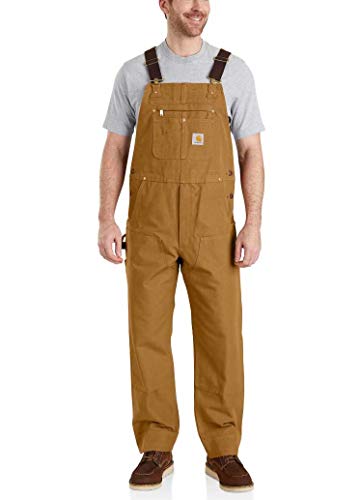 Carhartt, Herren, Lockere Segelleinen-Latzhose, Carhartt Braun, W40/L32 im Sale