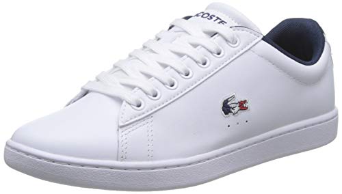 Lacoste Damen Carnaby EVO TRI 1 SFA Sneakers, Wht/NVY/Red, 35.5 EU im Sale