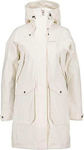 Didriksons W Thelma Parka 9 Weiß - Schlichter wasserdichter Damen Parka, Größe 40 - Farbe Cream White