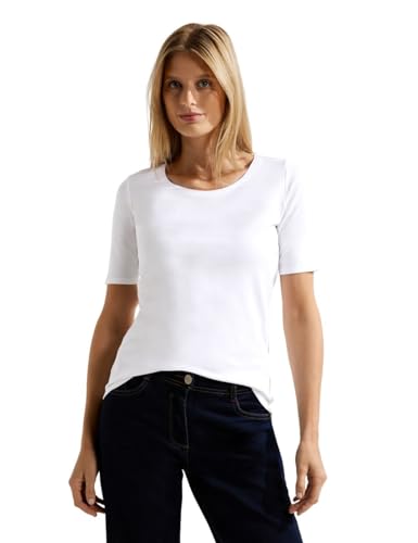 Cecil Damen Lena T Shirt, Weiß (White 10000), S EU im Sale