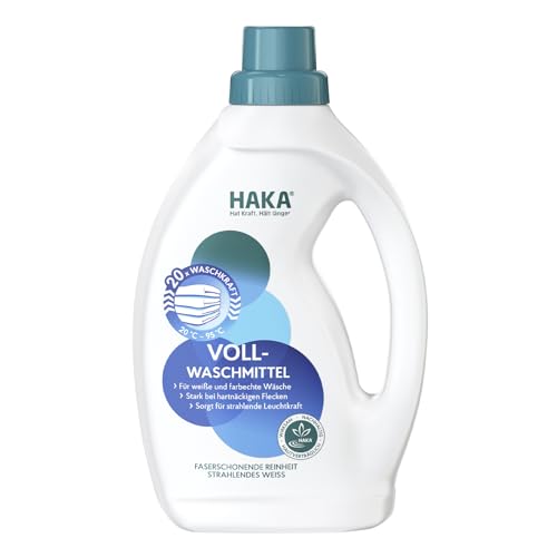 HAKA Vollwaschmittel Universal, flüssiges Vollwaschmittel für 20 Waschgänge, vegan, 1 l