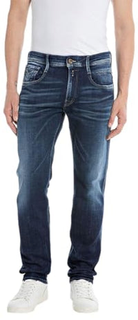 Thumbnail for Replay Herren Jeans Anbass Slim-Fit Aged, Dark Blue 007-3 (Blau), 32W / 36 im Sale