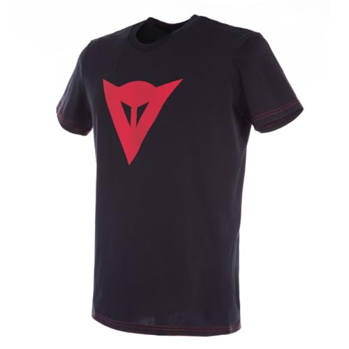 Dainese - Speed Demon T-Shirt, Dainese Herren T-Shirt mit Kurzen Ärmeln, Trikot mit Speed Demon Logo für Erwachsene, aus 100% Baumwolle, Weich und Cool, Klassischen Stil, Rot/Schwarz im Sale