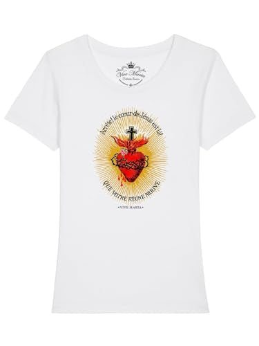 Vive Maria Burning Heart Damen T-Shirt Weiss, im Sale