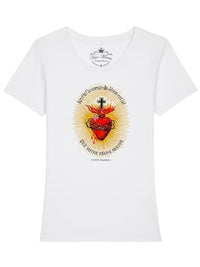 Thumbnail for Vive Maria Burning Heart Damen T-Shirt Weiss, im Sale