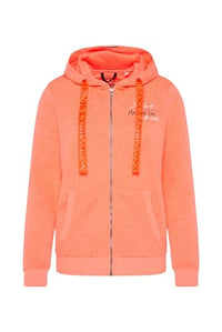 Thumbnail for SOCCX Damen Kapuzensweatjacke mit Rückenprint Neon Orange im Sale