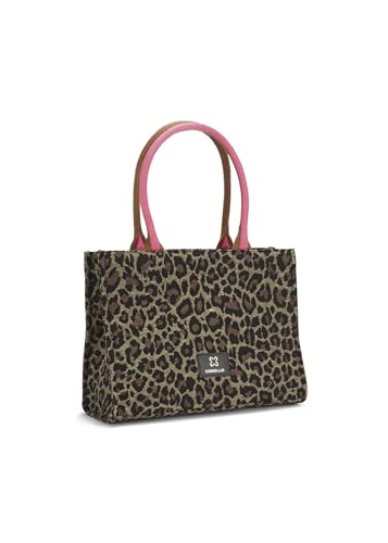 CODELLO Damen Shopper aus robustem Jacquard-Gewebe mit Leoparden-Muster im Sale