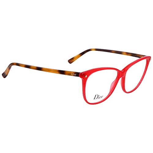 Dior Brillen Für Frau CD3270 QYB, Red / Tortoise Kunststoffgestell, 55mm im Sale