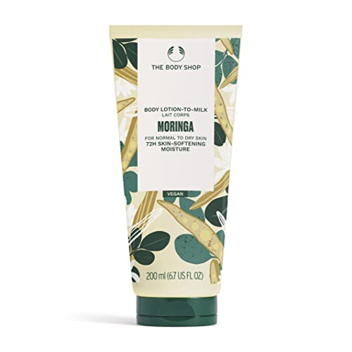 The Body Shop Moringa Körperlotion, hautweichmachende Feuchtigkeit für normale bis trockene Haut, vegan, 180 ml