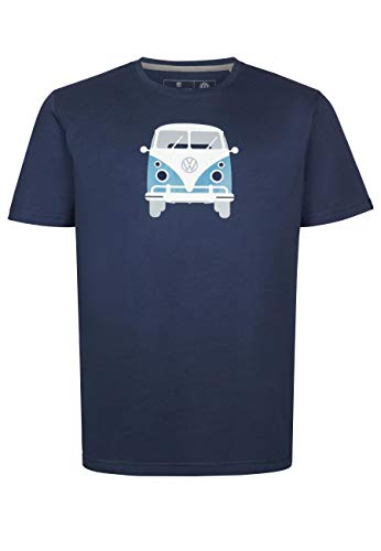 ELKLINE Herren T-Shirt Methusalem mit VW Bulli Print 1041178, Farbe:darkblue, im Sale