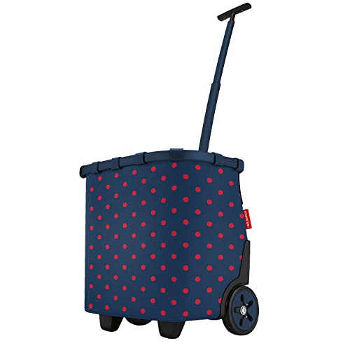 reisenthel carrycruiser Tragbarer Einkaufstrolley mit stabilem Aluminiumrahmen, Schultergurt und herausnehmbarer Netz-Innentasche Aus wasserabweisendem Material, Couleur:Mixed dots red im Sale