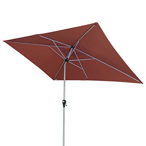 Doppler Active Auto Tilt 300x200 - Moderner Kurbel Sonnenschirm - Knickbar - ca.300x200 cm - Terracotta