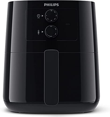 Philips Airfryer Essential - 4.1-Liter-Pfanne, Fritteuse ohne Öl, Smart Sensing, Rapid Air, NutriU App mit Rezepten (HD9200/90),9 x 11 x 15 cm, Schwarz