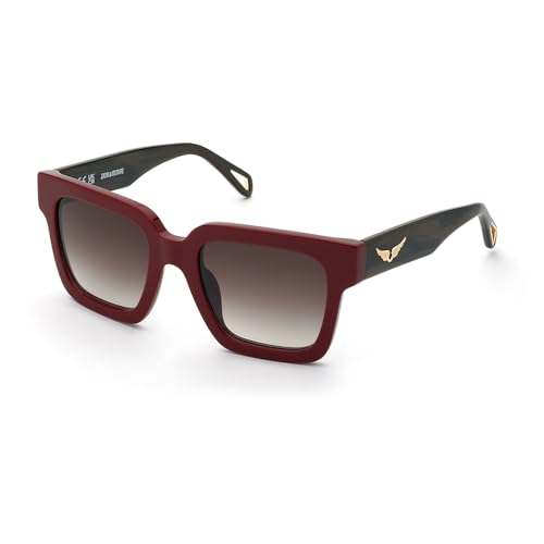 Zadig & Voltaire Damen Szv420 Sonnenbrille, Glänzend, Vollrot, 52/21/140 im Sale