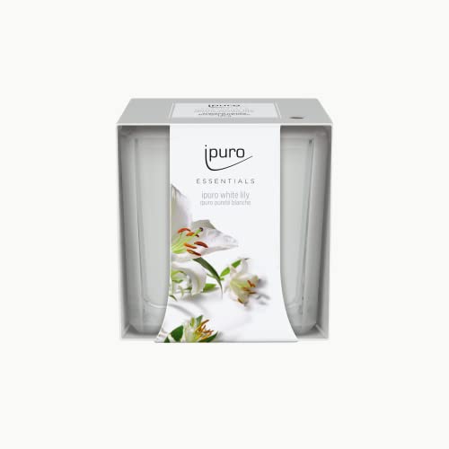 ipuro - dekorative ipuro white lily Duftkerze - minimalistische & puristische Duftkerzen im Glas - intensive Duftkerzen mit blumig zarten Noten - stilvolle Kerze 125 g im Sale