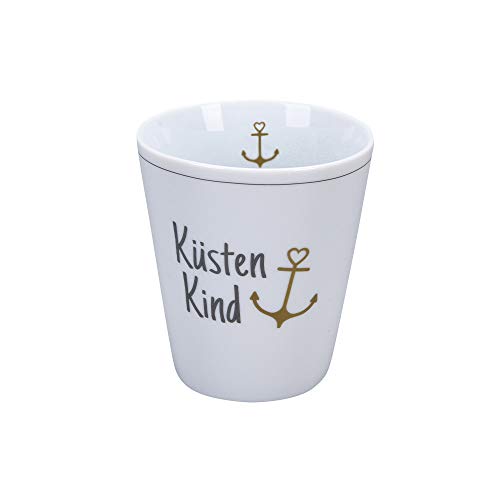 Krasilnikoff - Happy Mug - Becher, Tasse - Küstenkind - Porzellan - H10 x Ø8,7 cm - Volumen: 330 ml