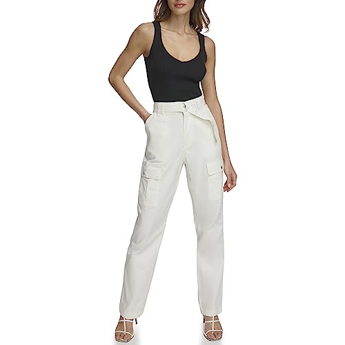 DKNY Women's Belted Cargo Pants, Pristine, 8 im Sale