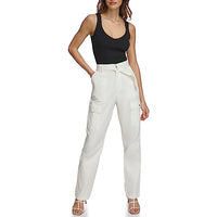 Thumbnail for DKNY Women's Belted Cargo Pants, Pristine, 8 im Sale