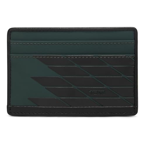 TUMI - Nassau Slim Card Case - Slim Wallet Kartenetui für Damen & Herren - Dünne Brieftasche - Weiches Nappaleder Material, Dunkelgrün, Einheitsgröße, Schlankes Kartenetui im Sale