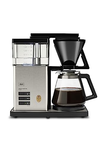 Melitta AromaSignature DeLuxe - Filterkaffeemaschine - mit Glaskanne - Tropfstopp - 10 Tassen - Schwarz/Edelstahl (1007-02) im Sale