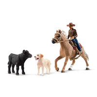 Thumbnail for schleich FARM WORLD 42578 Bauernhof Rodeo Abenteuer Spielset, 6-Teiliges Tiere Set mit Cowboy, Pferd, Kalb, Hund und Zubehör, Realistisches Western Rodeo Bauernhof Spielzeug für Kinder im Sale