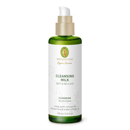 PRIMAVERA Cleansing Milk - Soft & Delicate 100 ml - Naturkosmetik - Reinigungsmilch, Gesichtsreinigung für jede Haut - schützt die Hautbarriere und entfernt Make-up - vegan im Sale