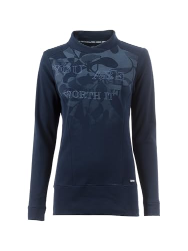 s'questo Longsweat Sweatshirt, länger geschnitten, bequem, gemütlich, Rosa Navy Soquesto Kollektion Love Letters im Sale