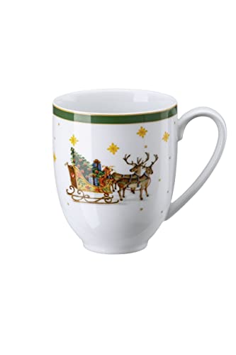 Hutschenreuther Happy Christmas Christm. green Becher mit Henkel, 02488-727442-15505, Mehrfarbig im Sale