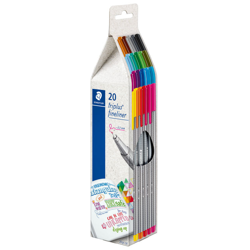 334 CG20 Fineliner triplus® mit 20 Farben