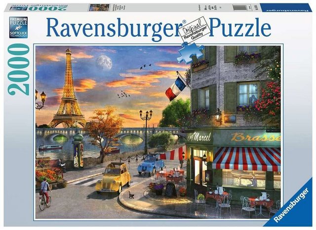 Ravensburger Puzzle Romantische Abendstunde in Paris, 2000 Puzzleteile