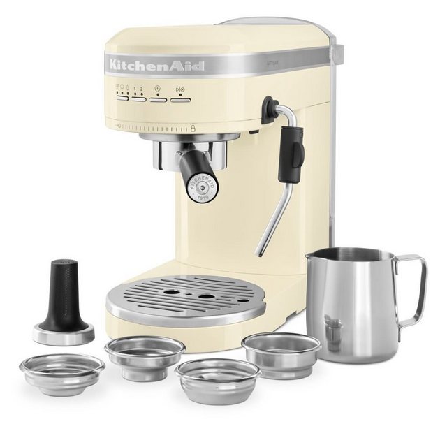 KitchenAid Siebträgermaschine KitchenAid Artisan Espressomaschine, Siebträger, halbautomatisch CREME