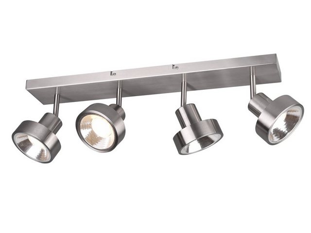 TRIO Leuchten Deckenstrahler, ohne Leuchtmittel, Designklassiker Lichtspots Kücheninsel Treppenhaus Silber, Breite 60cm im Sale