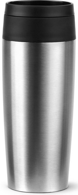 Emsa Thermobecher Travel Mug Classic, mit 360°-Trinköffnung, Edelstahl, Kunststoff, Silikon, 4h heiß, 8h kalt - 360 ml / 6h heiß, 12h kalt - 500 ml, 100% dicht