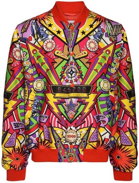 Moschino Bomberjacke Moschino Damen Jacke, Moschino Pinball Print Damen Bomber Jacke im Sale