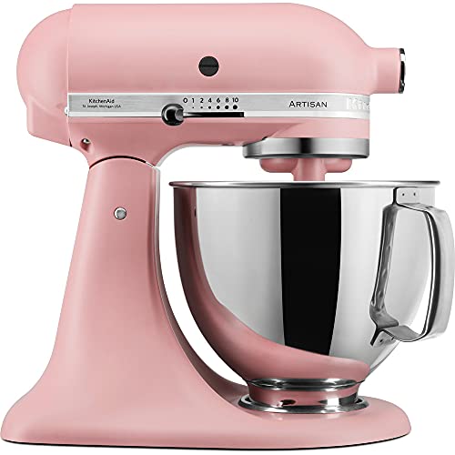 KitchenAid Küchenmaschine I Artisan I Kippbarem Food Processor I Teigknetmaschine mit 5 Zubehör | 2 Schüsseln aus Edelstahl | 4.8 | Alta Rosa im Sale