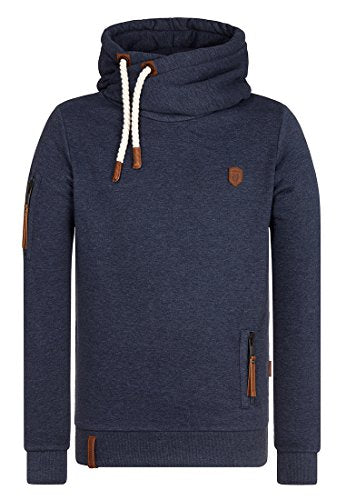 Naketano Herren Kapuzenpullover Pimp, Farbe:indigo blue Melange, im Sale