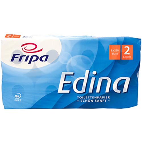 fripa Toilettenpapier Edina 2lagig ca.9,4x11cm 8 Dekorprä. ca.2