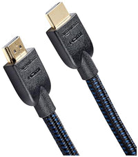 Thumbnail for Amazon Basics - Geflochtenes HDMI A -Kabel, 4.57 m, Schwarz & Blau