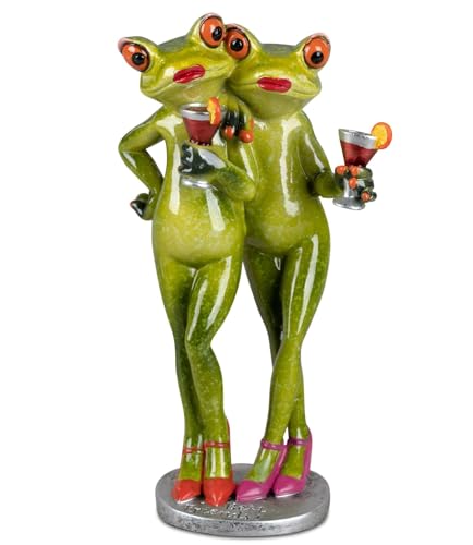 formano lustige Frösche Beste Freundin mit Cocktail 19 cm Figur Froschpaar Deko