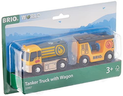 BRIO Bahn 33907 - Tankwagen mit Anhänger, Grey