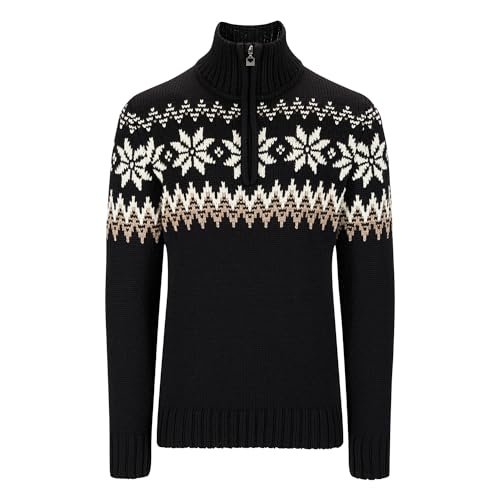 Dale of Norway Herren Standard Myking Pullover, Schwarz/Braun/Off-White im Sale