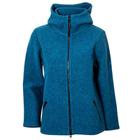 Thumbnail for Mufflon Damen Wolljacke Mu- Nele W100 mit Kapuze sea Petrol - im Sale