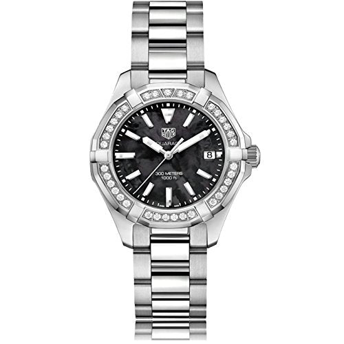 Tag Heuer Aquaracer 300 m schwarz Mutter von Pearl 35 mm way131p. ba0748 im Sale