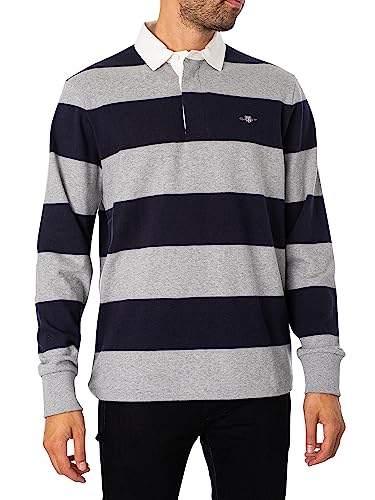 GANT Herren Reg Shield Barstripe Heavy Rugger Hemd, Eggshell, EU im Sale