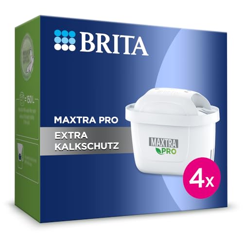 BRITA Wasserfilter Kartuschen MAXTRA PRO Extra Kalkschutz – 4er Pack; Original BRITA Ersatzkartusche für alle BRITA Kannen, Filtert Kalk, Ultimativer Geräteschutz – Der Spezialist für Heißgetränke im Sale