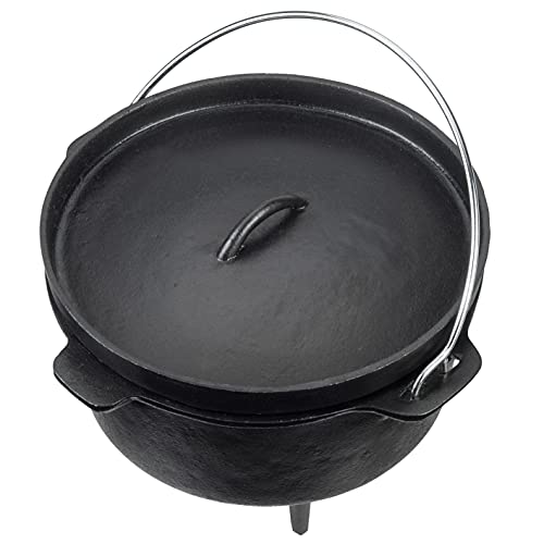 LANDMANN Dutch Oven 3,5 Liter | Vielfältige Einsatzmöglichkeiten: Zum Kochen, Backen, für Eintöpfe, Braten oder Schmoren | Dutch Oven Topf aus Gusseisen [schwarz] im Sale